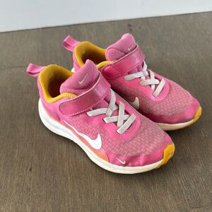 Nike Pink and Yellow Sneakers Lightweight Mesh Design